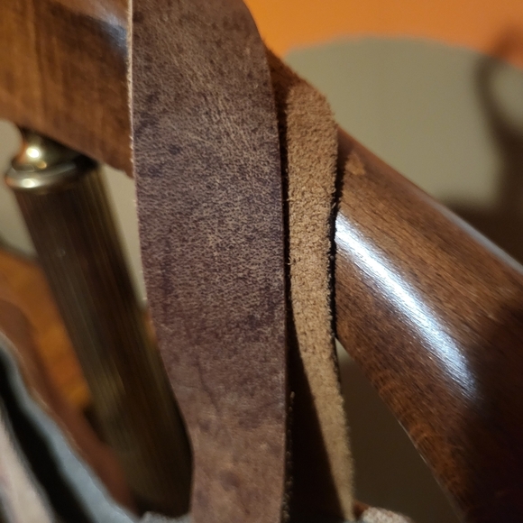 Jute/Cotton Slouchy Tote Bag With Suede Handles Made In India - Picture 8 of 10